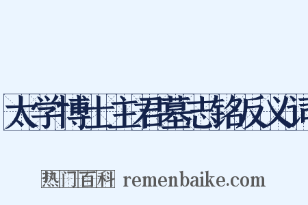 太学博士主君墓志铭反义词是什么意思的图片